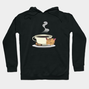 Kitty and Coffee Tee Hoodie